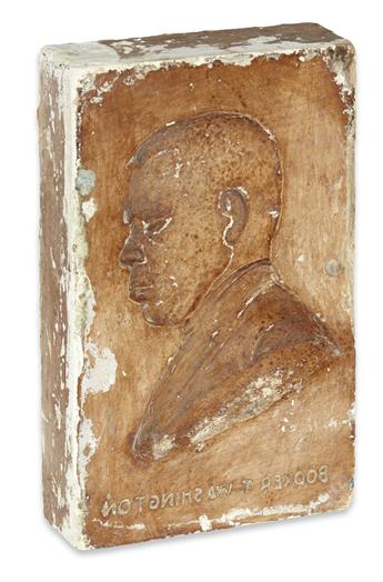 (ART.) Archive of sculptor Isaac Hathaway including a plaster mold for his bust of Booker T. Washington.